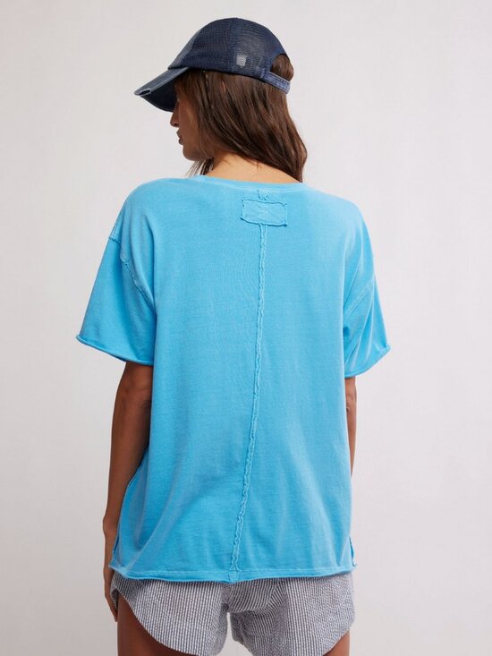 NWT Free People Nina T Shirt in Maliblue - Picture 2 of 2